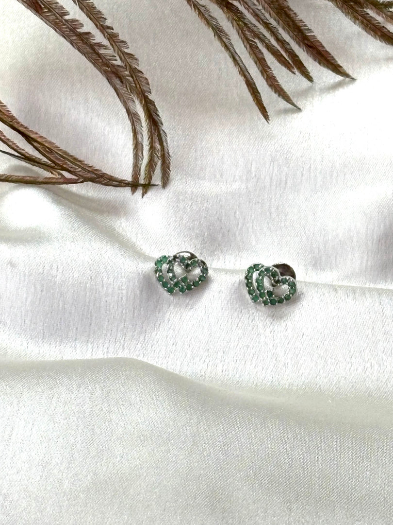 Emerald Twist Studs