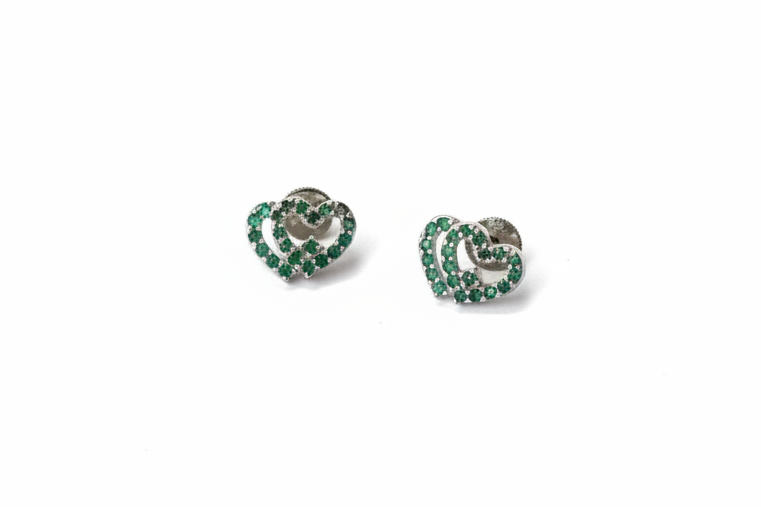Emerald Twist Studs