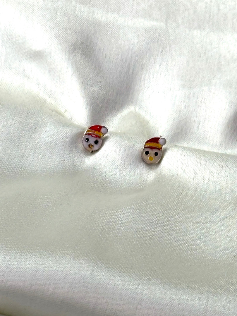 Santa Penguin Studs