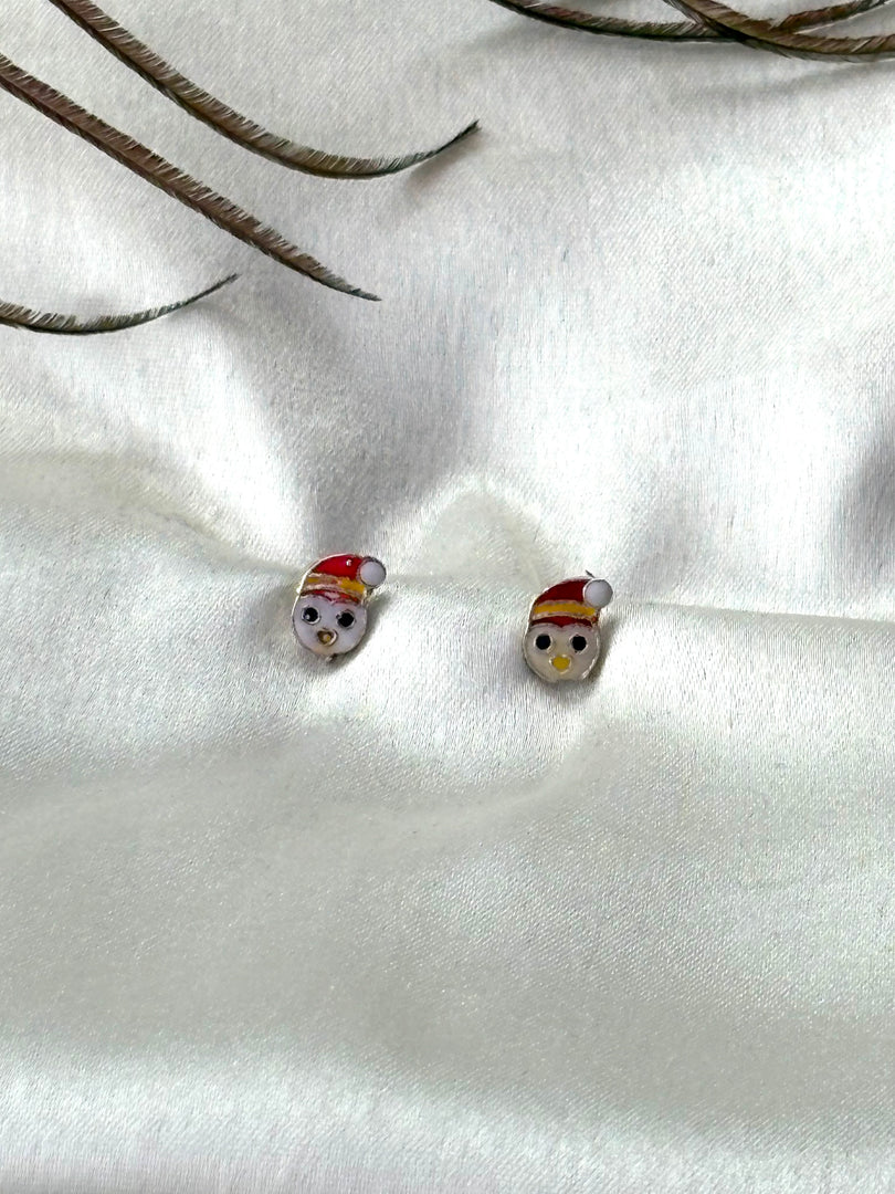 Santa Penguin Studs