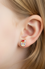 Load image into Gallery viewer, Santa Penguin Studs