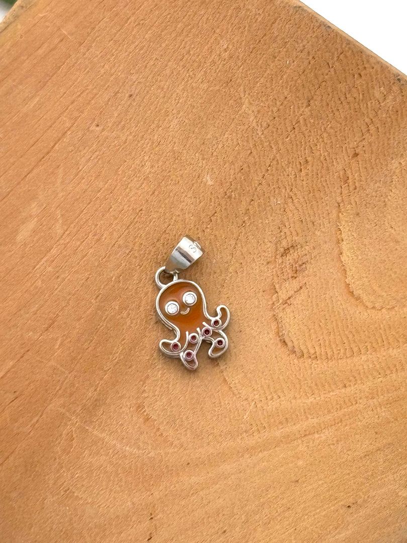 Smiley Octopus Pendant