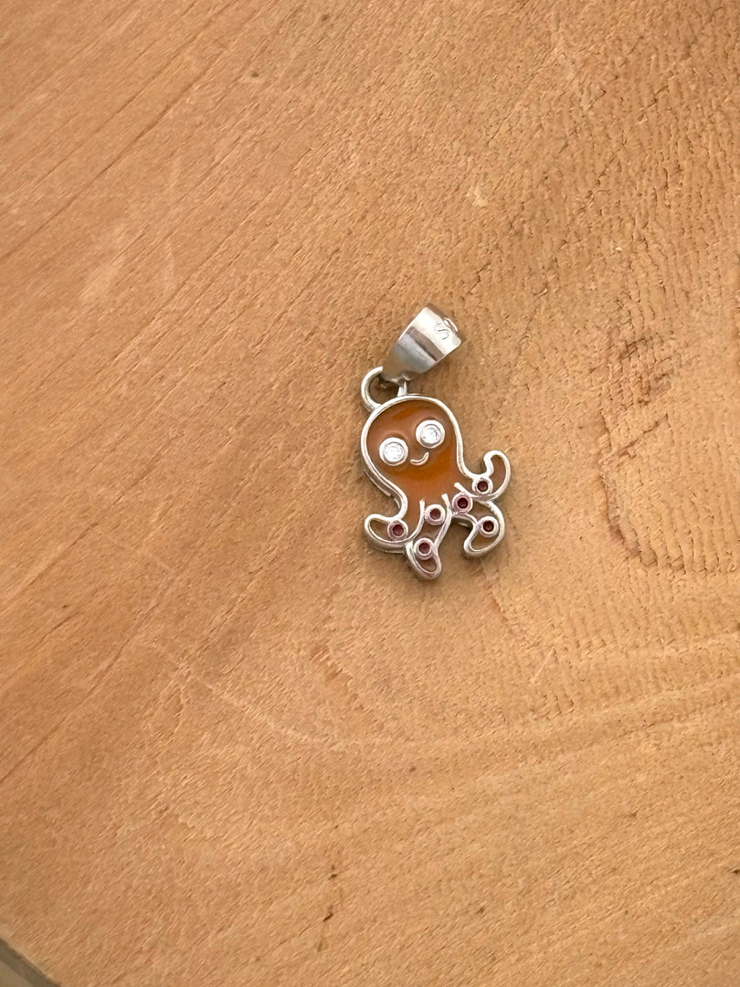 Smiley Octopus Pendant