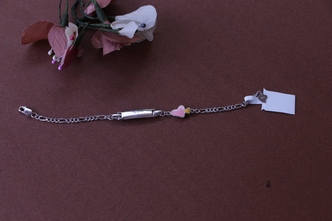 Silver Baby Name Bracelet with Heart Charm