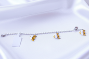 Silver Baby Bracelet with Yellow Fish Charms