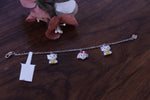 Load image into Gallery viewer, Silver Baby Bracelet with Cartoon Charms.
