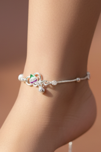 Classic Silver Baby Anklets