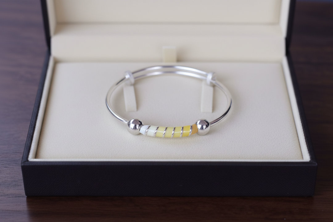 Enamel Silver Bangles