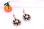 Load image into Gallery viewer, Colorful Enamel Round Drop Earrings
