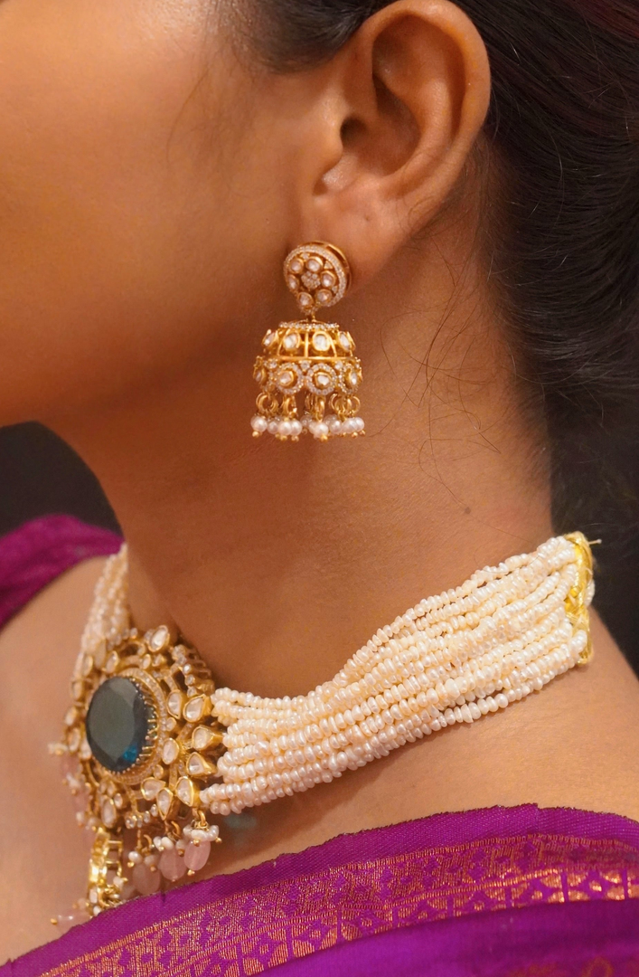 moissanite jhumkas