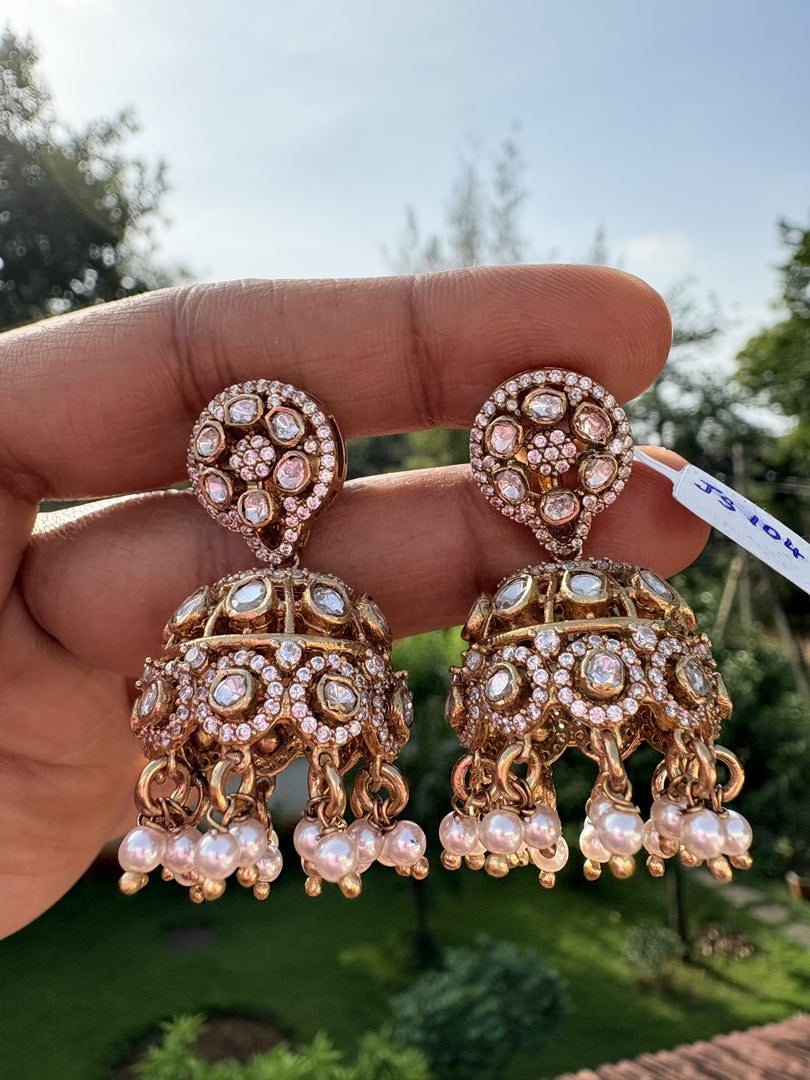 moissanite jhumkas