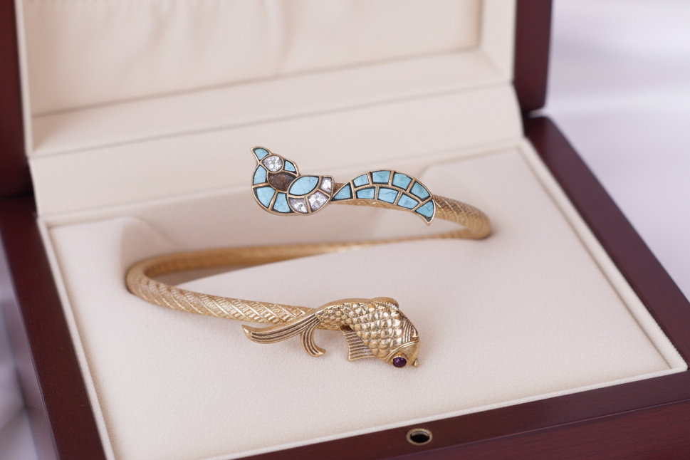 Peacock & Fish Open Kada