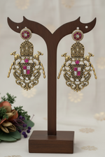 Load image into Gallery viewer, Yellow Stone Silver Earrings