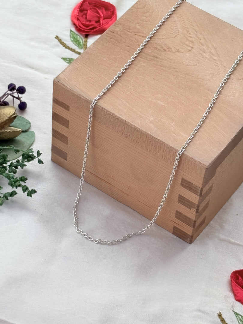 Classic Round Link Silver Chain