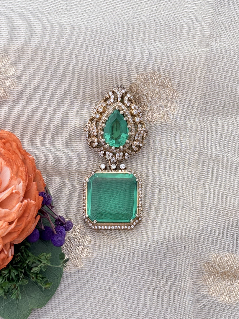 Antique Emerald Drop Pendant