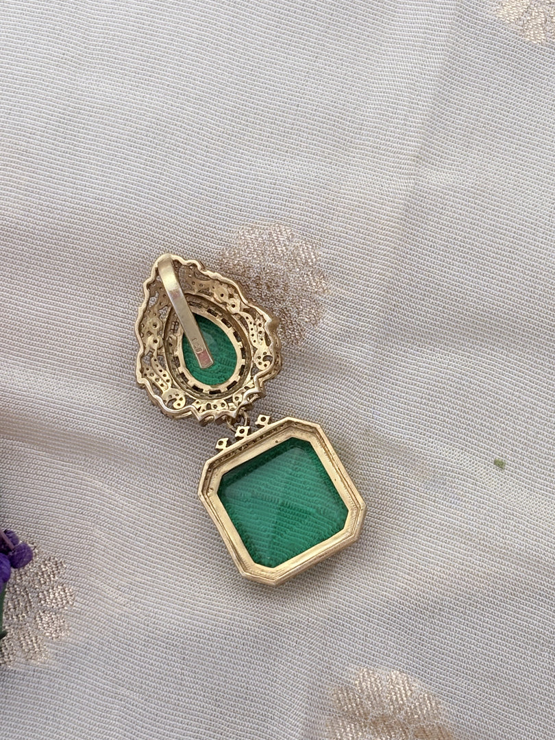 Antique Emerald Drop Pendant