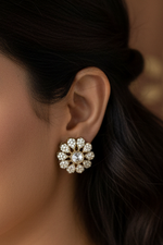 Load image into Gallery viewer, Floral moissanite Stud