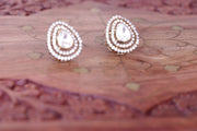 Moissanite Teardrop Studs