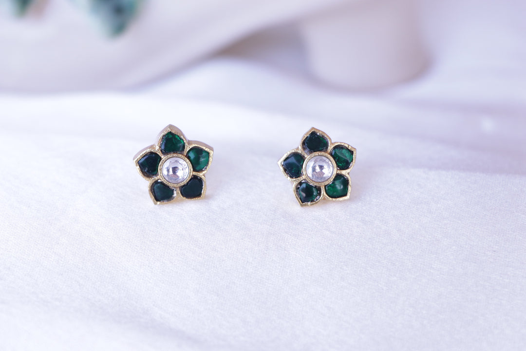Emerald Blossom Studs