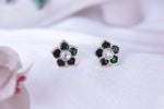 Load image into Gallery viewer, Emerald Blossom Studs
