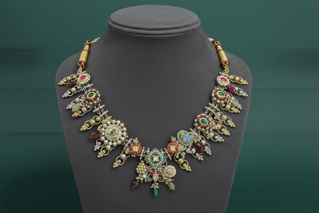 Nakshi Temple Necklace Set