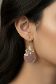 Pink Stone Earrings